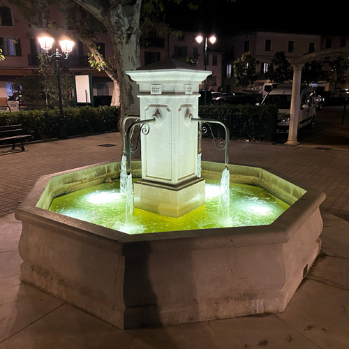 Eclairage bassin, fontaine de Saint-Martin-du-Var